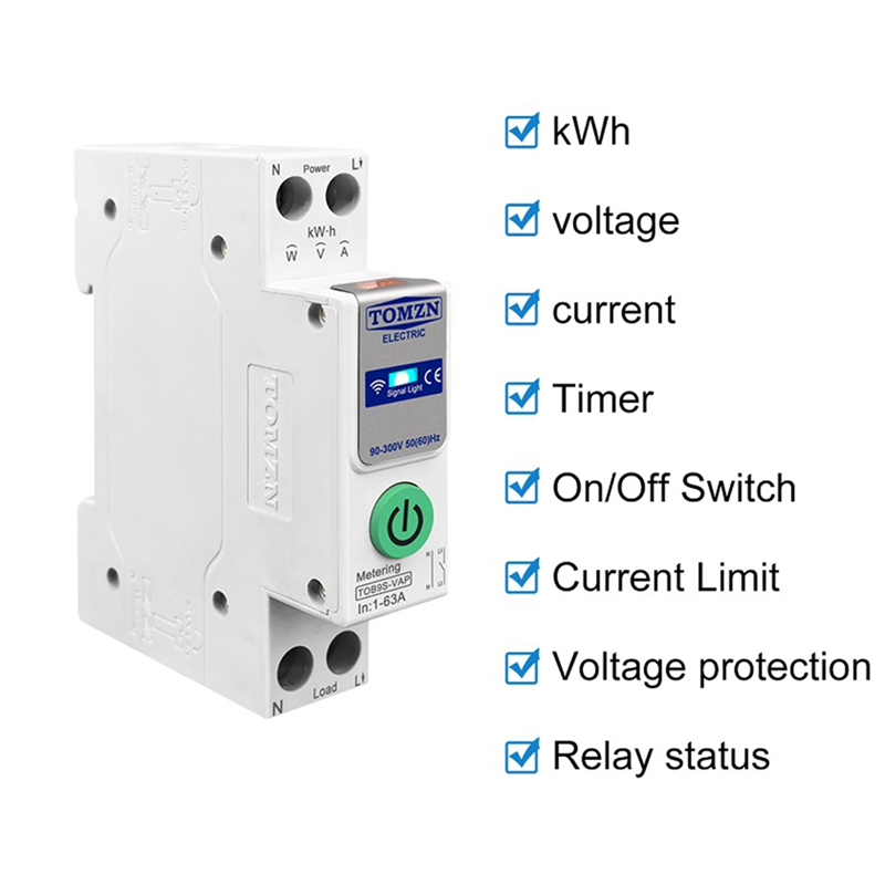 ABDE-TOMZN TOB9S-VAP tuya smar - Energy Monitor Meter avaliação e preço